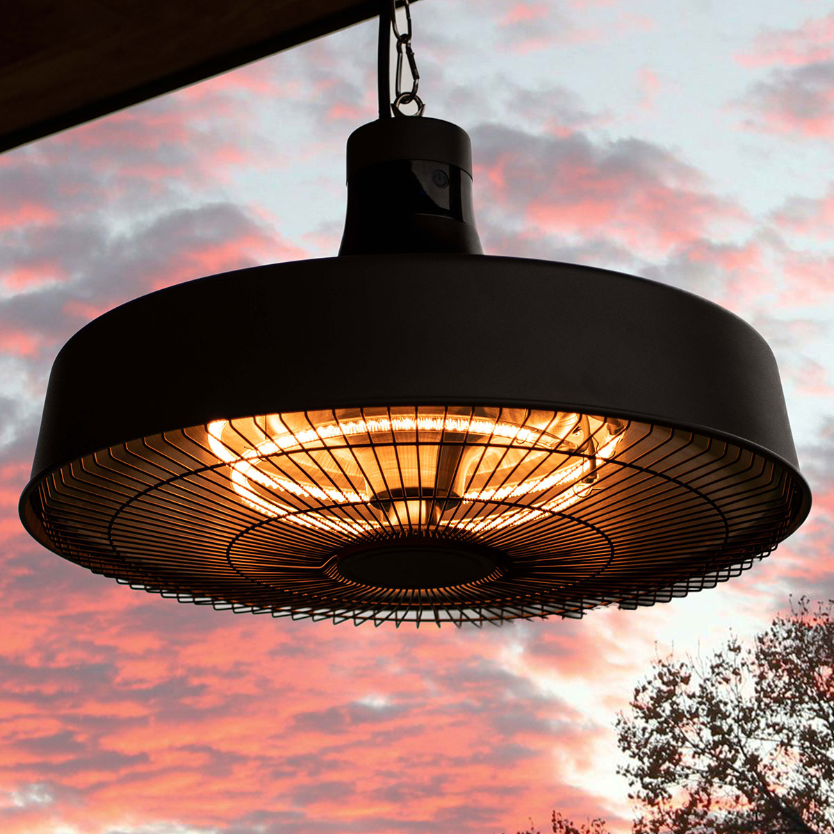 pendant overhang patio heater 2100w grey