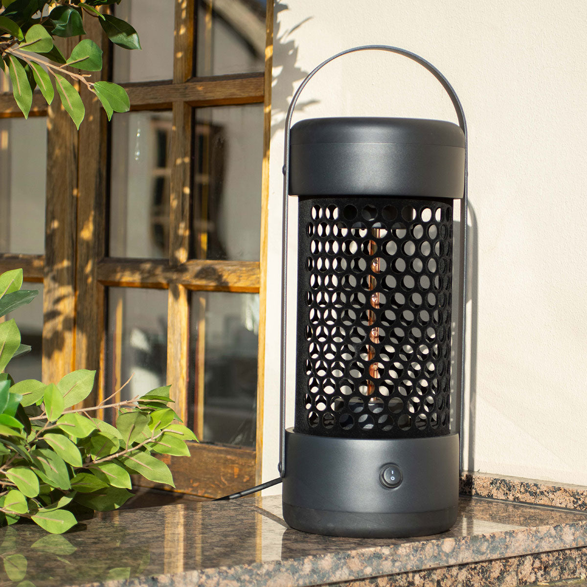 portable electric patio heater 800w grey