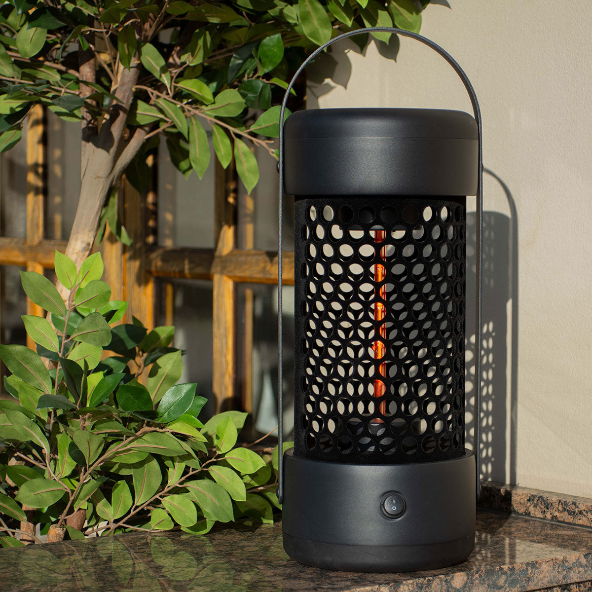 portable electric patio heater 800w grey