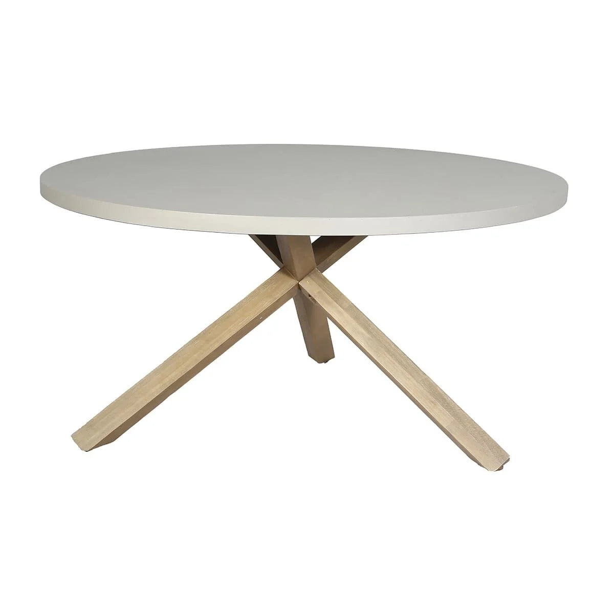 Haiti 4 Seat Round Dining Set - Light Brown