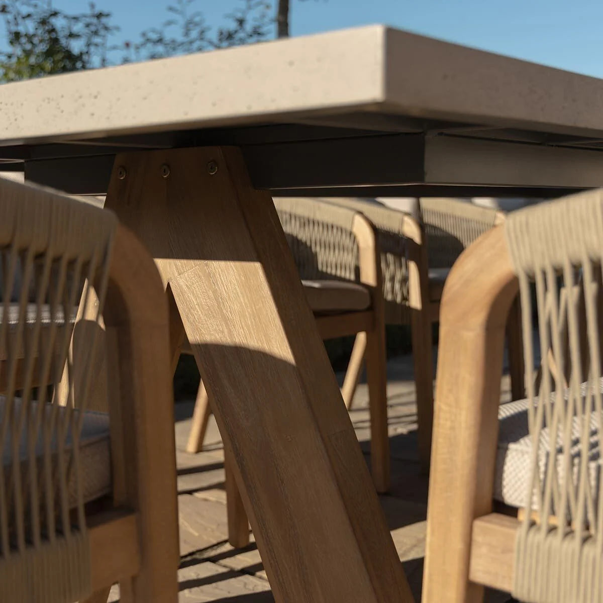 Haiti 8 Seat Rectangular Dining Set - Light Brown