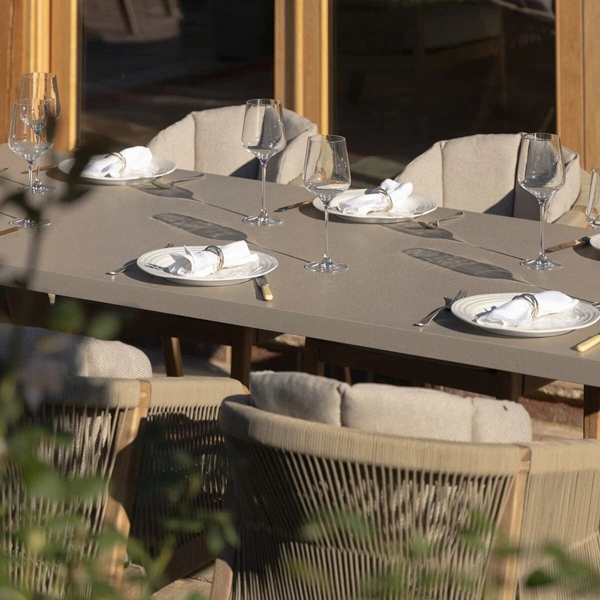 Haiti 8 Seat Rectangular Dining Set - Light Brown