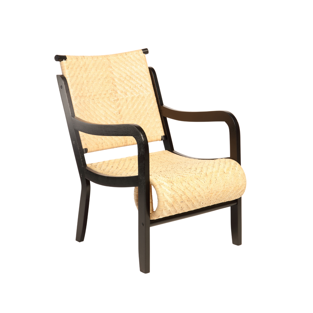 Harmony Wicker Chair with Black Arms