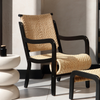 Harmony Wicker Chair with Black Arms