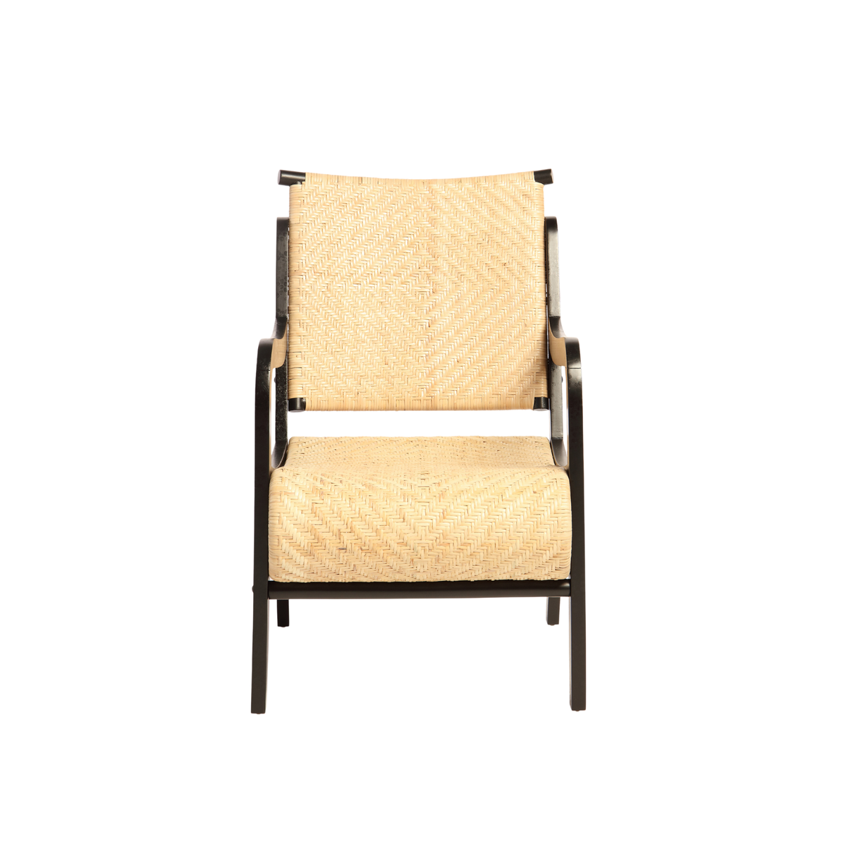 Harmony Wicker Chair with Black Arms