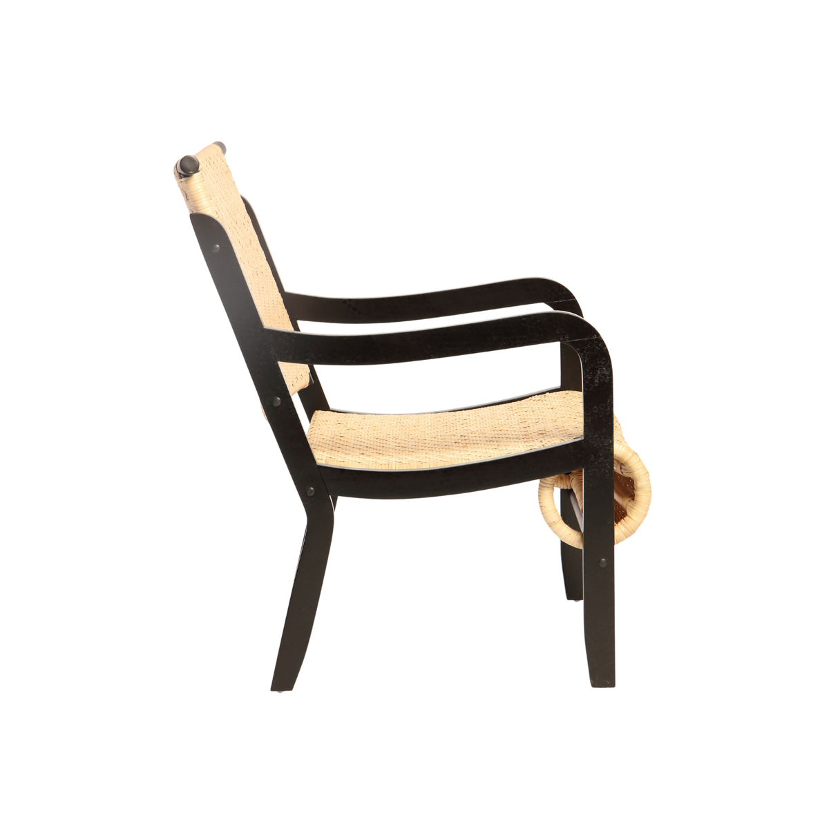 Harmony Wicker Chair with Black Arms