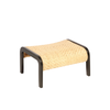 Harmony Wicker Footstool with Black Legs