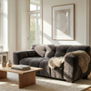 Hendrix 2-Seater Sofa in Chocolate Velvet