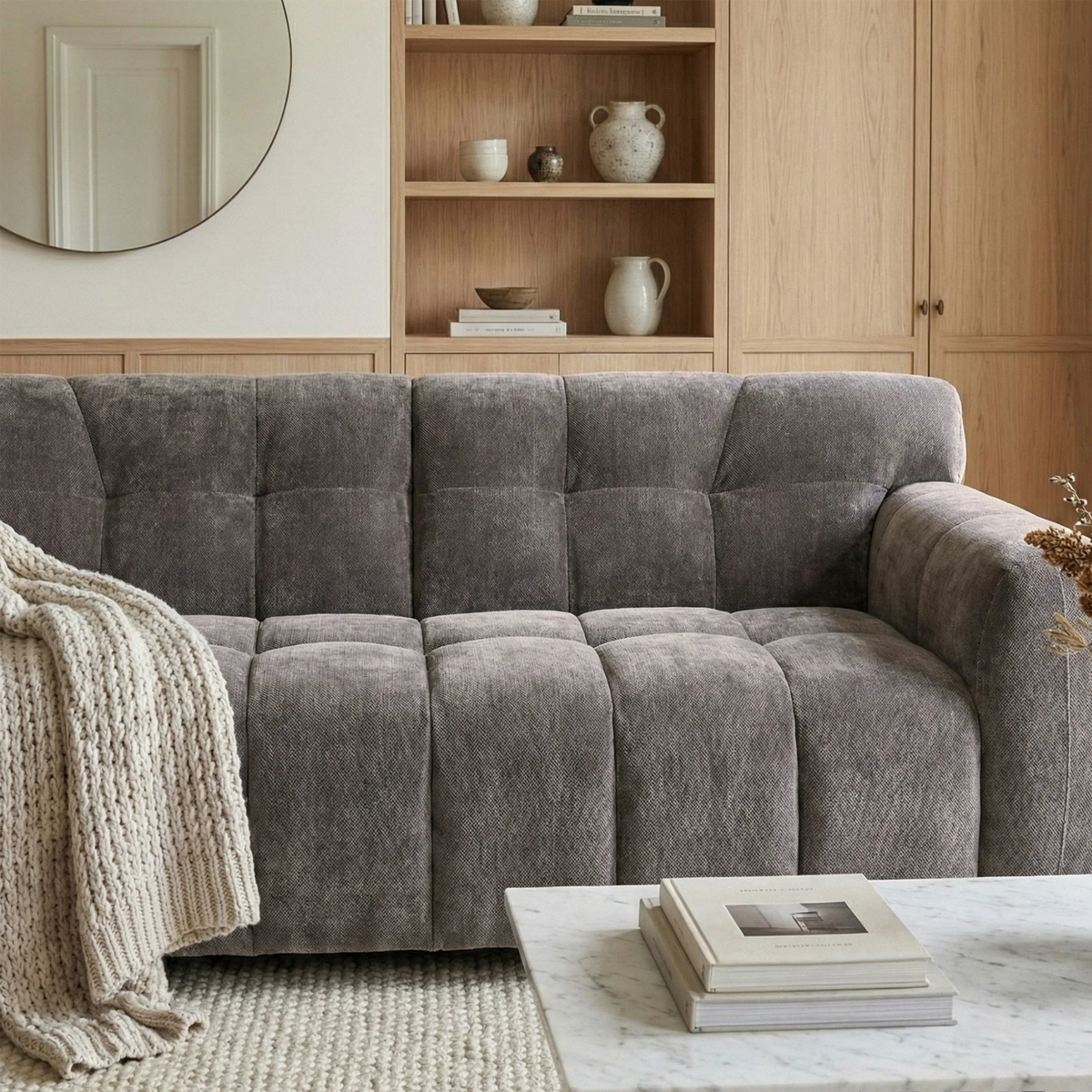 Hendrix 2-Seater Sofa in Chocolate Velvet