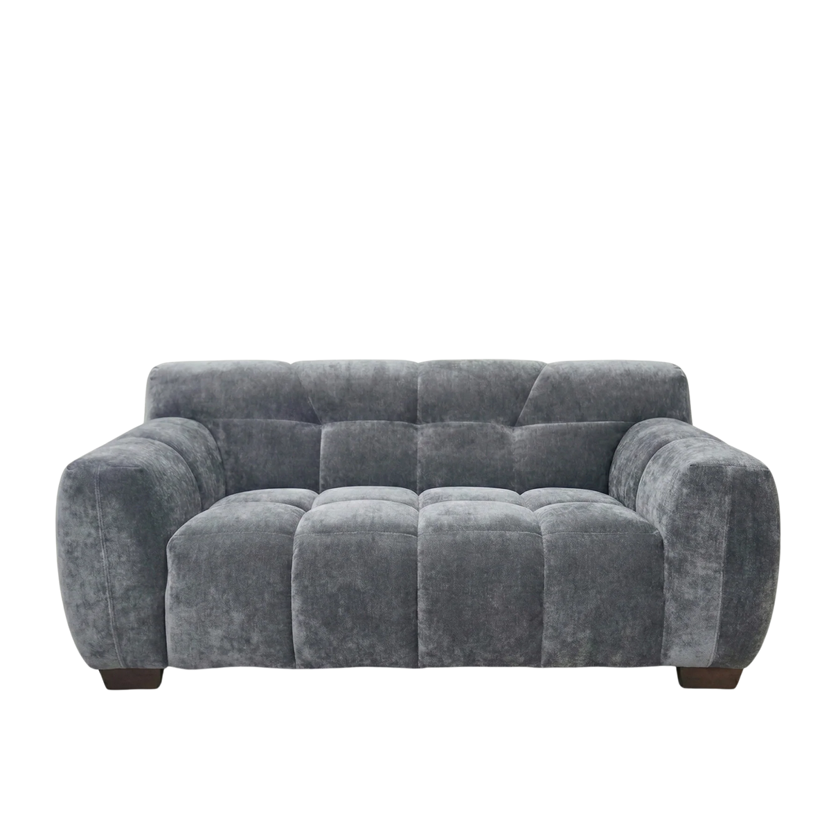 Hendrix 2-Seater Sofa in Steel Grey Velvet