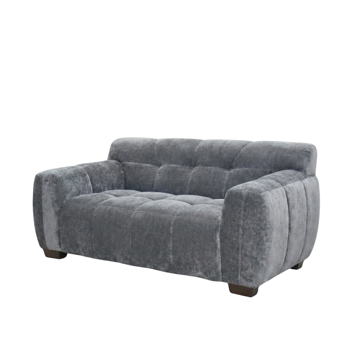 Hendrix 2-Seater Sofa in Steel Grey Velvet