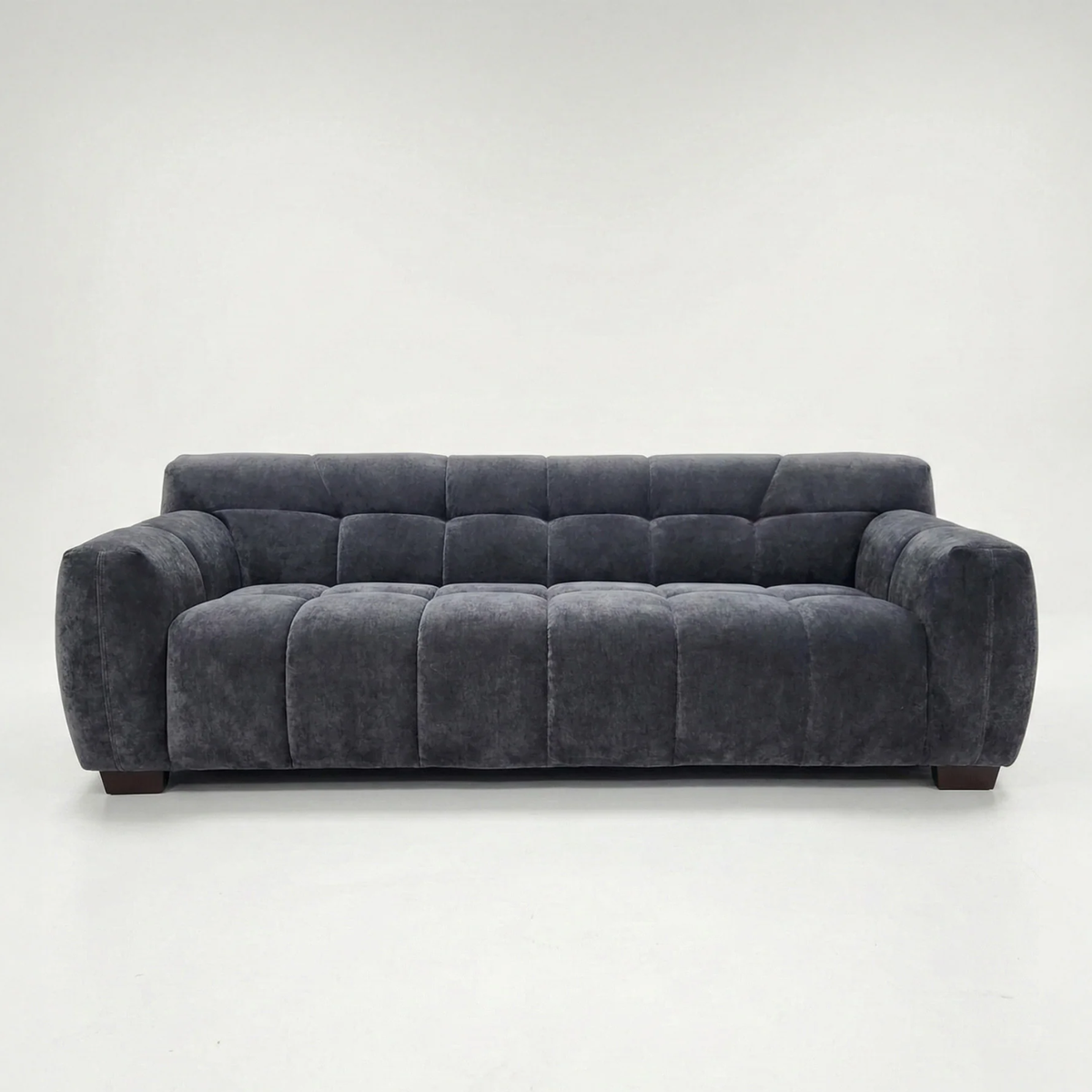 Hendrix 3-Seater Sofa in Steel Grey Velvet