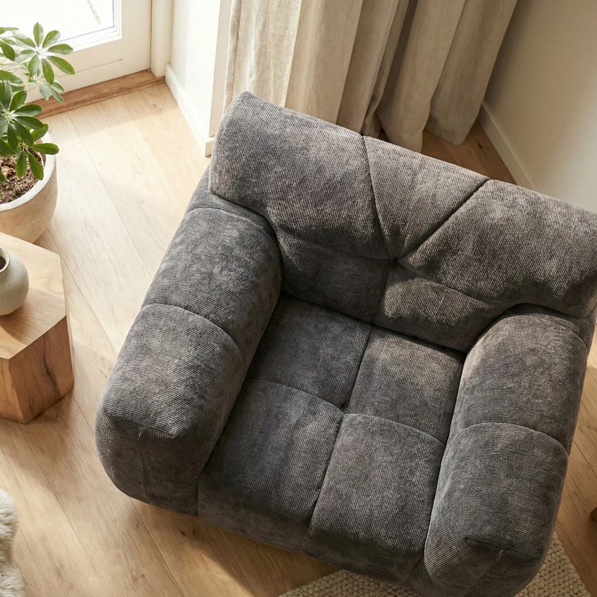 Hendrix Armchair in Chocolate Velvet