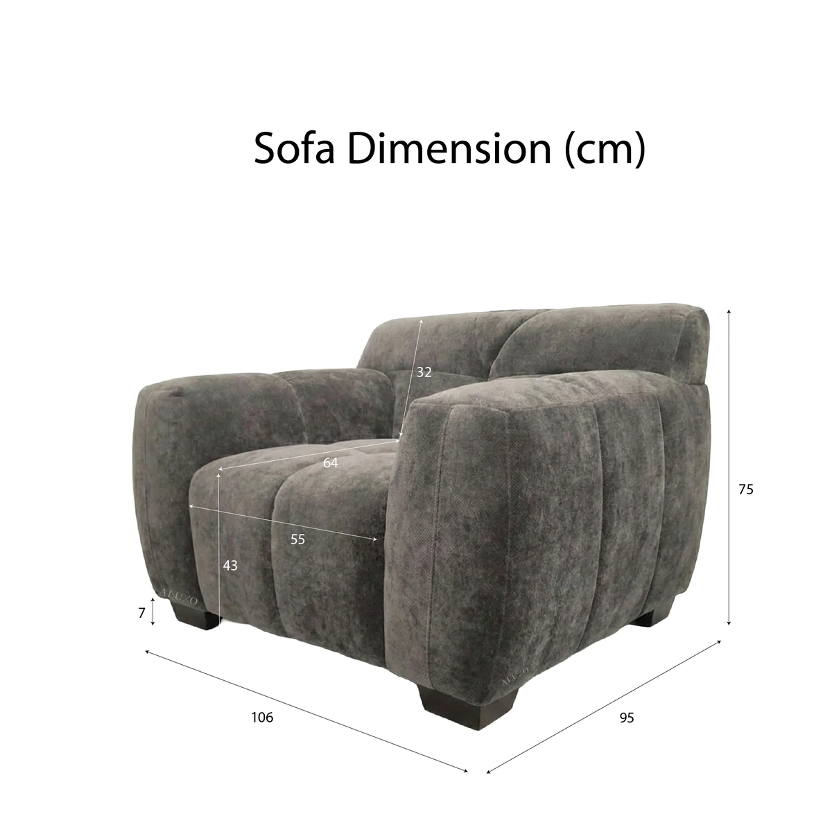 Hendrix Armchair in Chocolate Velvet