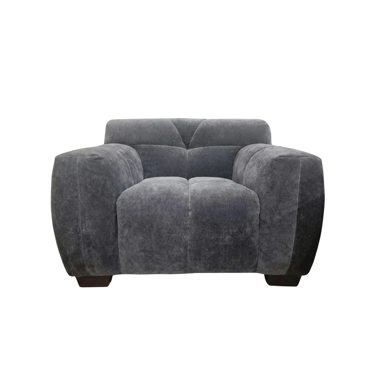 Hendrix Armchair in Steel Grey Velvet