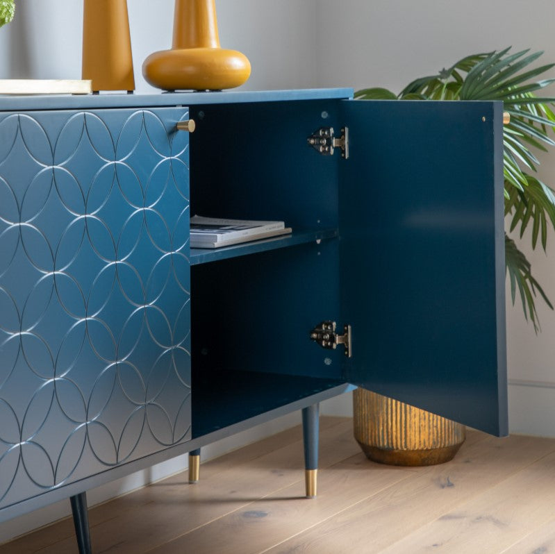 Holbrook Blue 2 Door Sideboard Cabinet