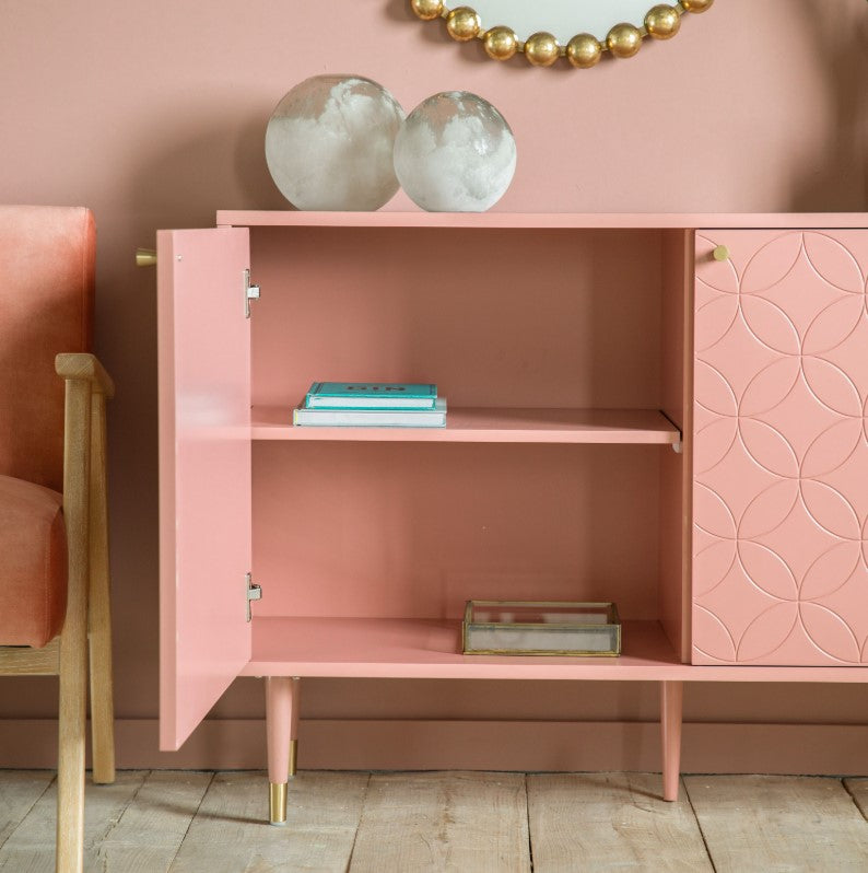 Holbrook Pink 2 Door Sideboard Cabinet