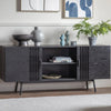Boho Black Sideboard 2 Door Sideboard Cabinet