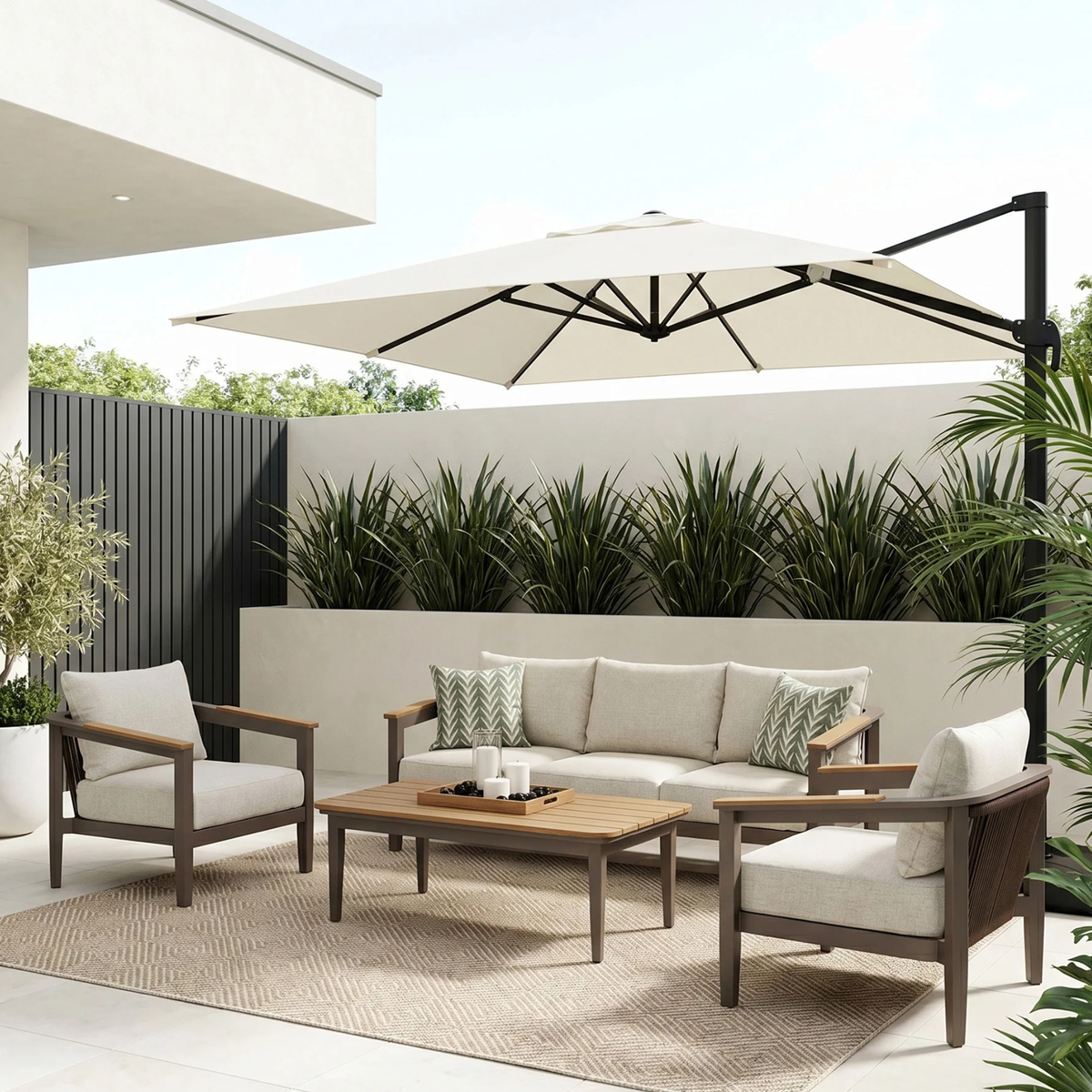 Homer Outdoor Range - Wood - 5 Seater Lounge Set