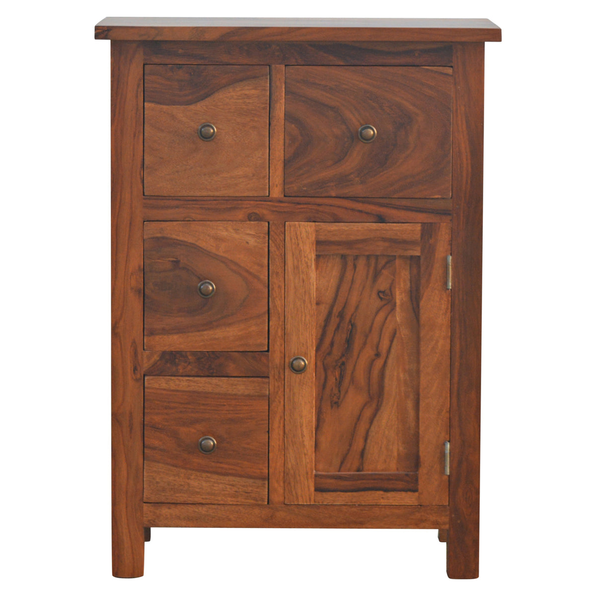 Sheesham 4 Drawer Mango Wood Storage Cabinet