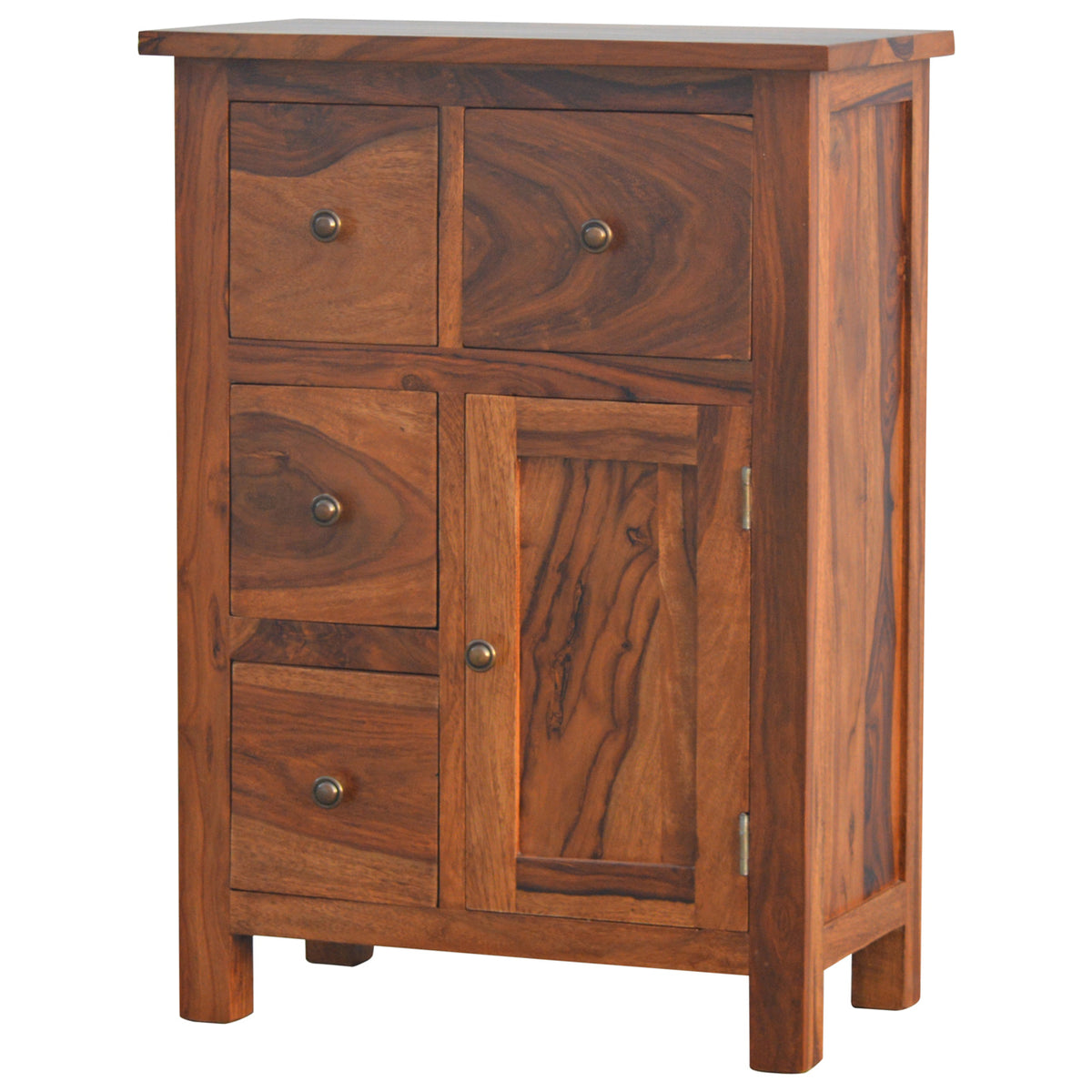 Sheesham 4 Drawer Mango Wood Storage Cabinet