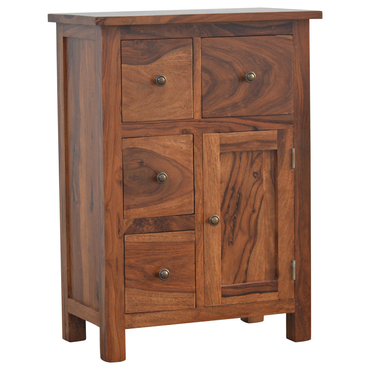 Sheesham 4 Drawer Mango Wood Storage Cabinet