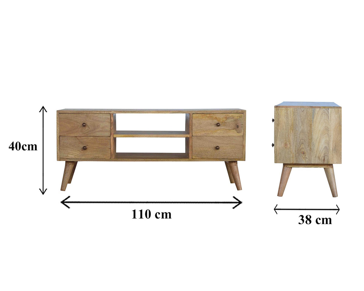 Nordic 4 Drawer Wide TV Stand Entertainment Unit