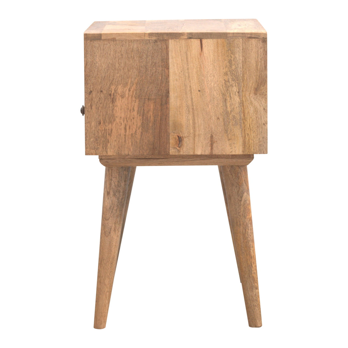 Modern Mango Wood Bedside Table with Open Slot