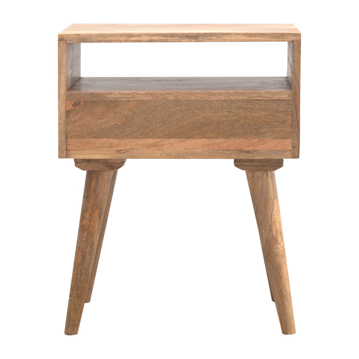 Modern Mango Wood Bedside Table with Open Slot