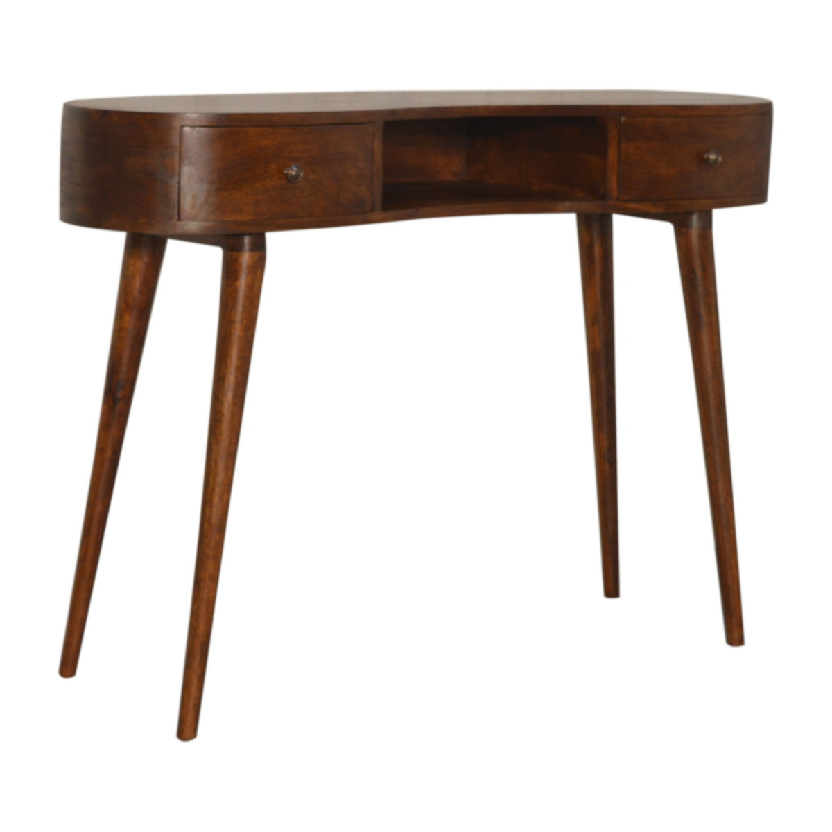 Wave Chestnut Mango Wood Desk