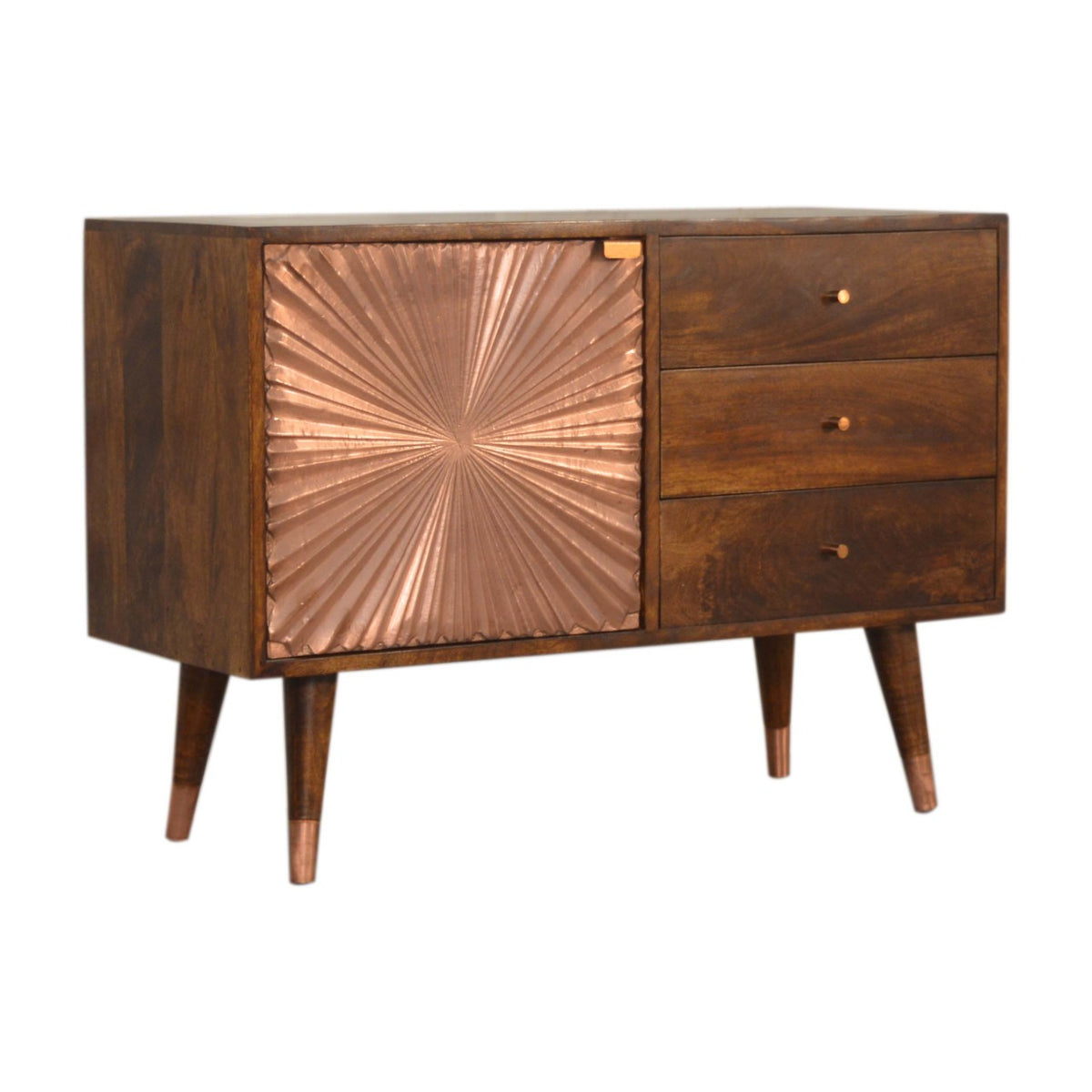 Manila Copper Mango Wood Sideboard with Drawers