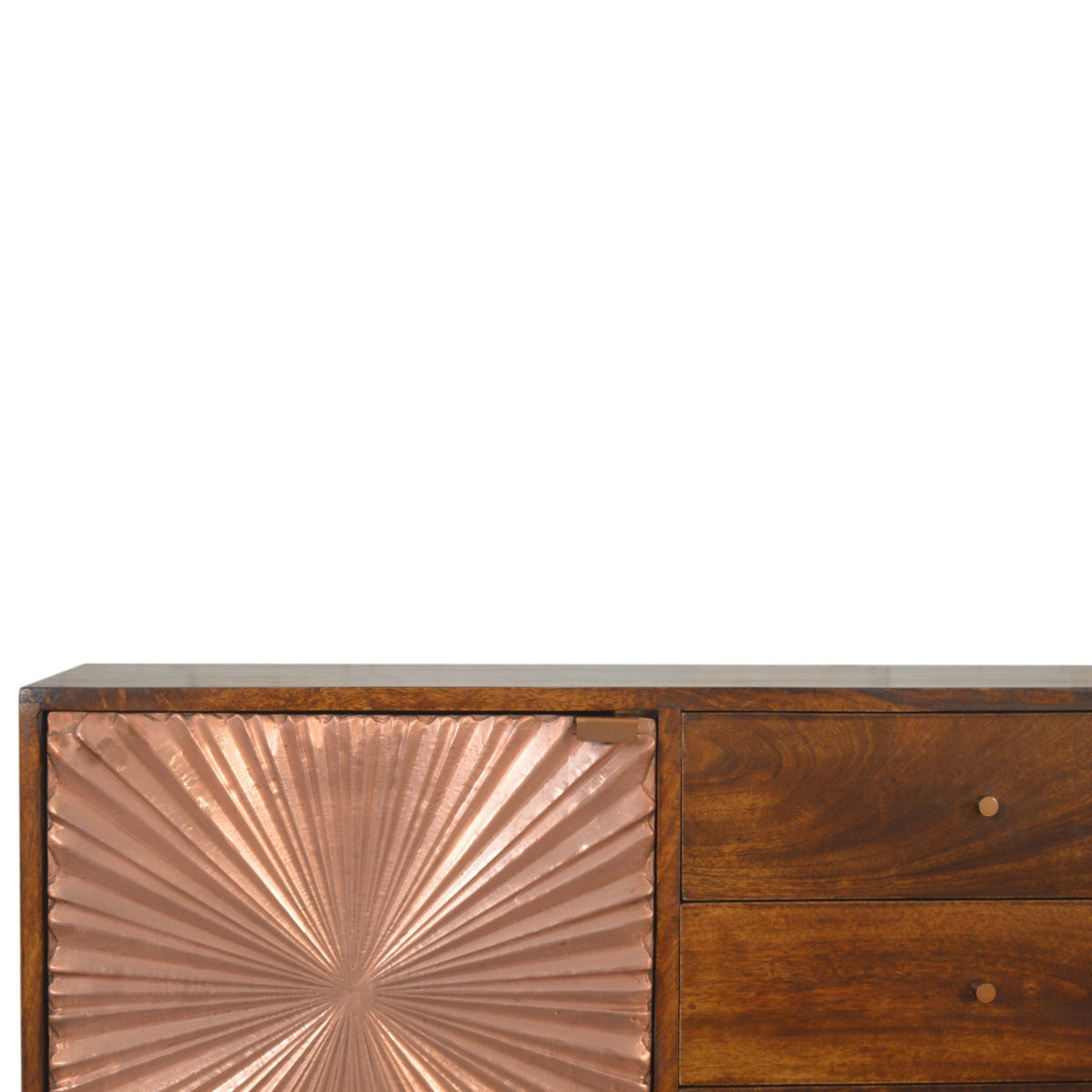 Manila Copper Mango Wood Sideboard with Drawers