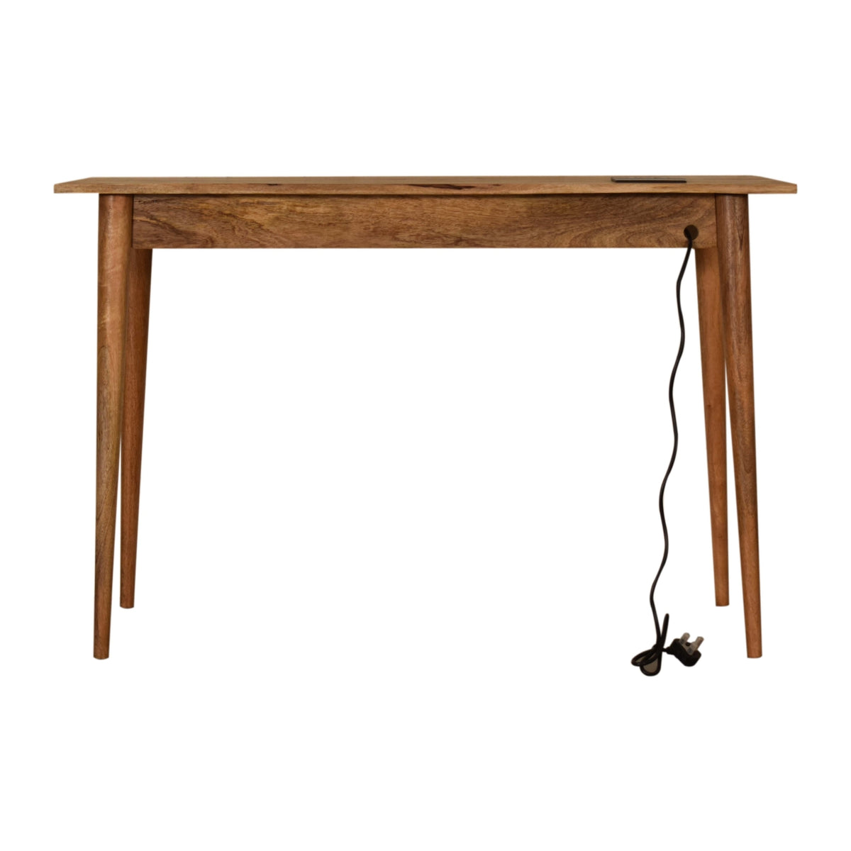 Mango Wood 2 Drawer Desk with Cable Access