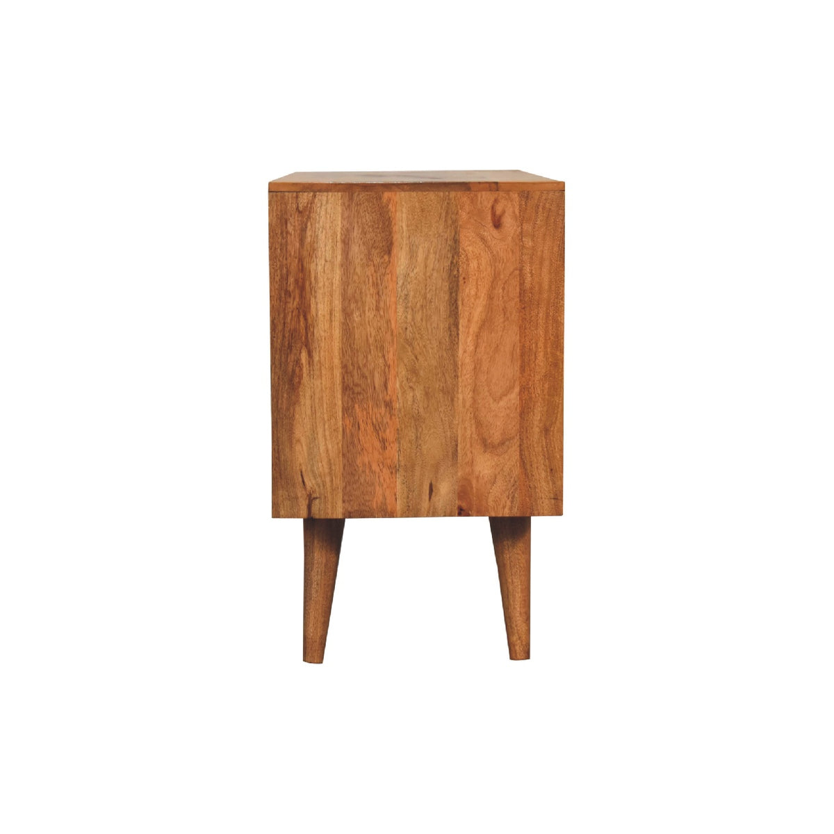 Muna Mango Wood Geo Sideboard with 3 Drawers