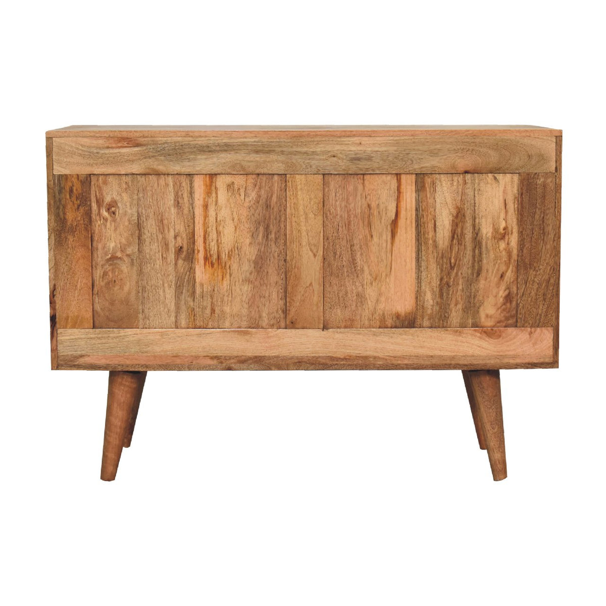 Muna Mango Wood Geo Sideboard with 3 Drawers