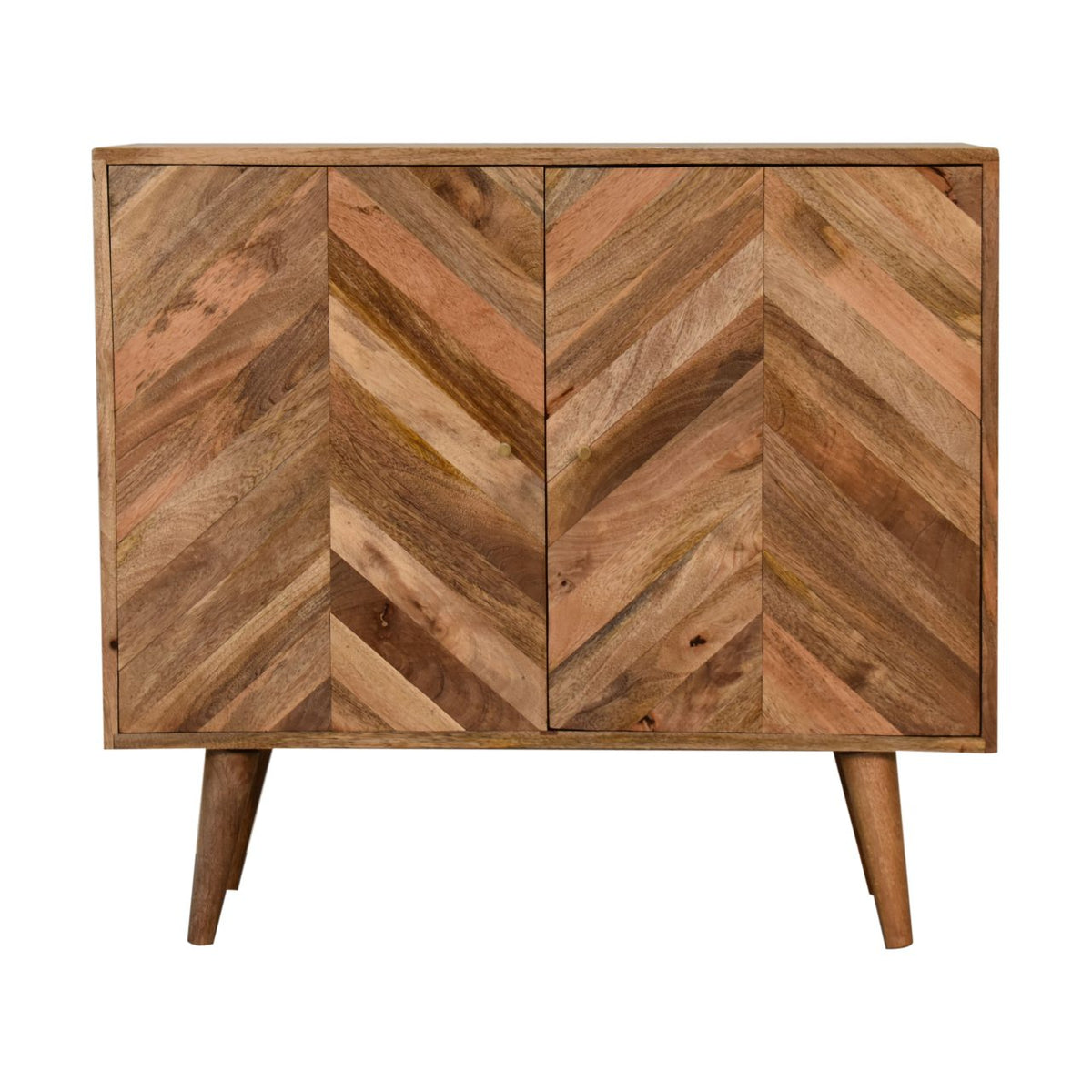 Muna Herringbone Mango Wood Sideboard Cabinet