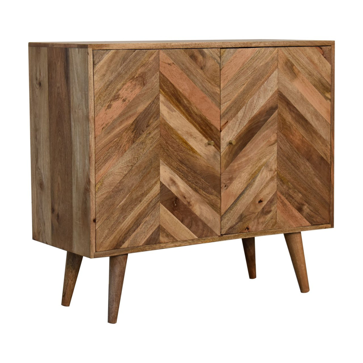 Muna Herringbone Mango Wood Sideboard Cabinet