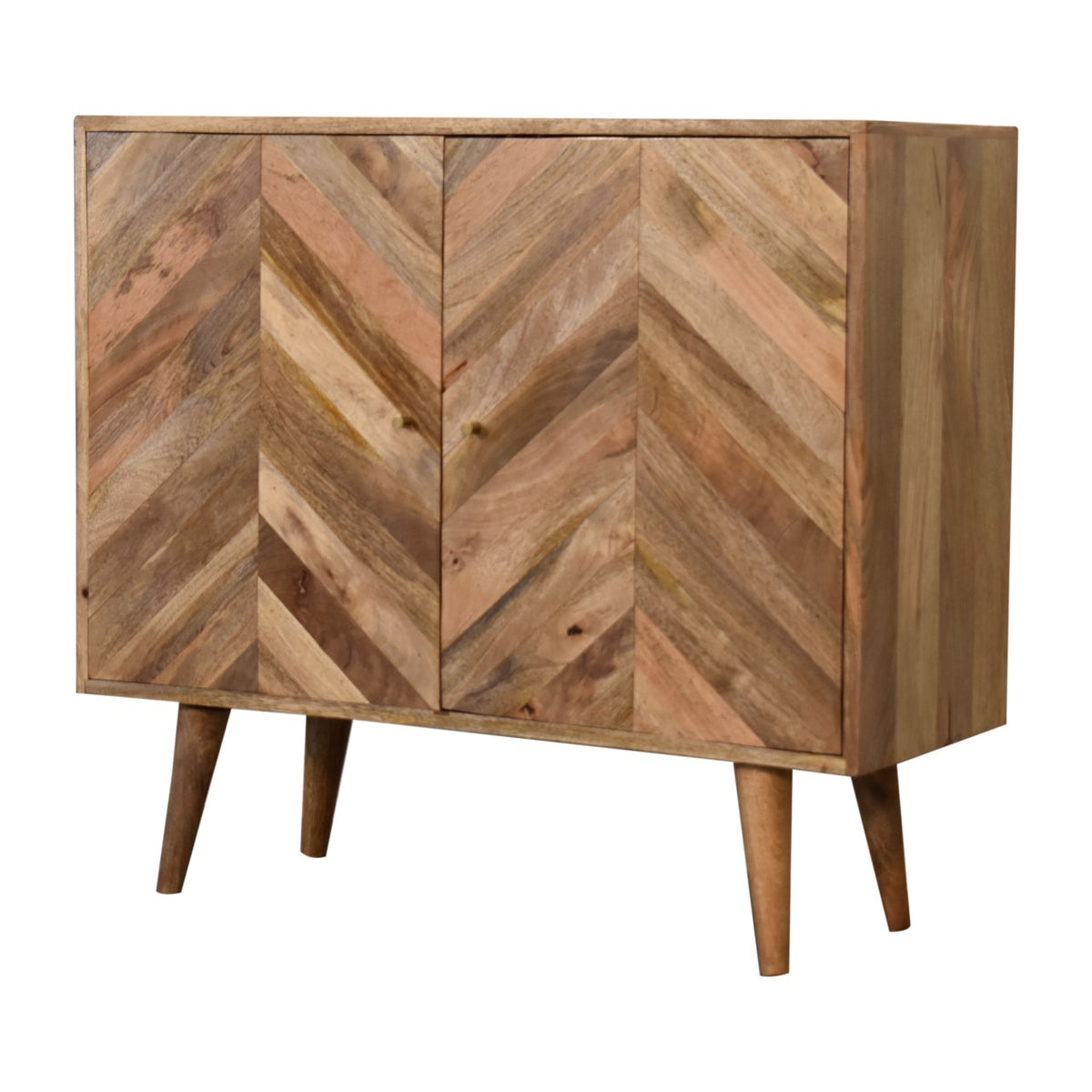 Muna Herringbone Mango Wood Sideboard Cabinet