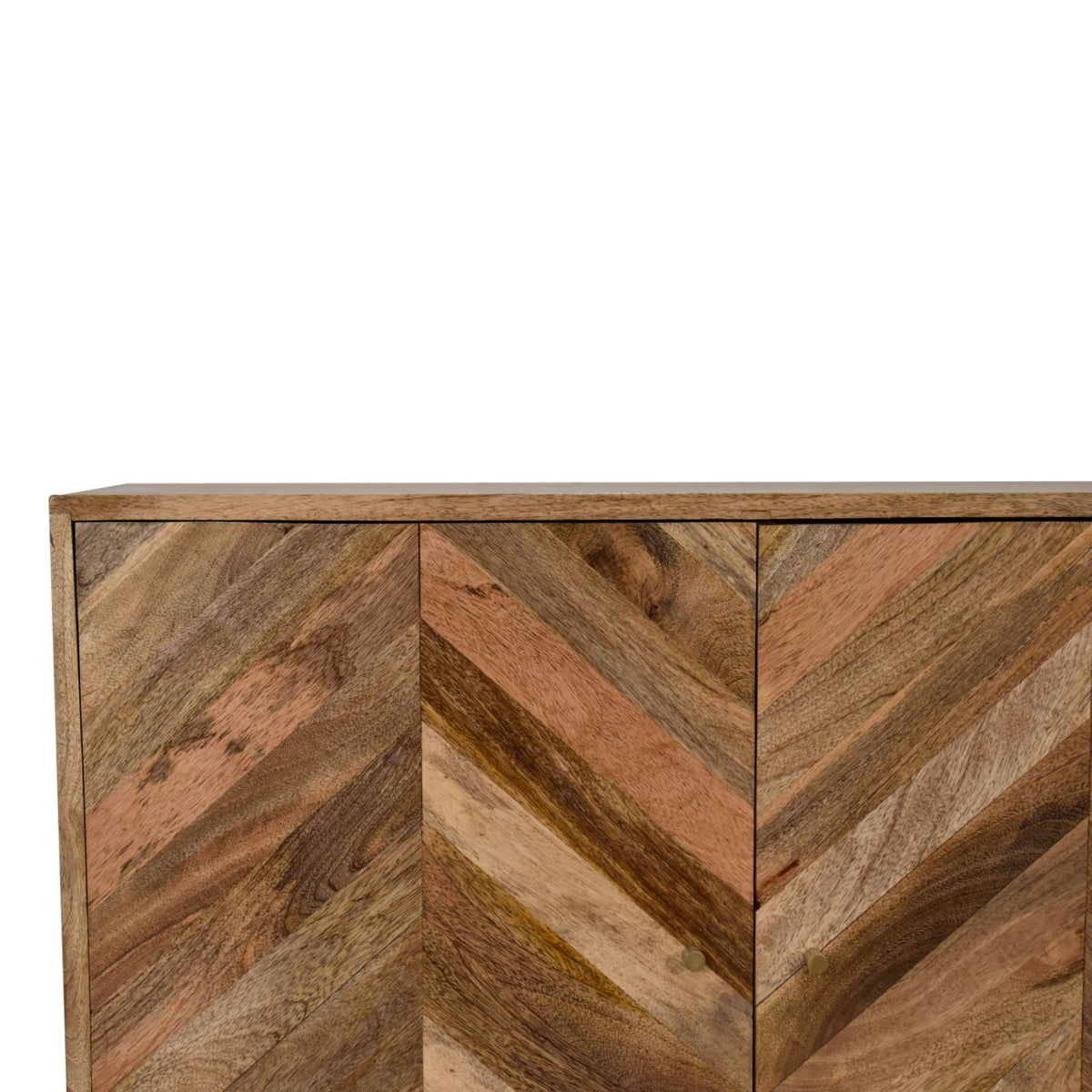 Muna Herringbone Mango Wood Sideboard Cabinet