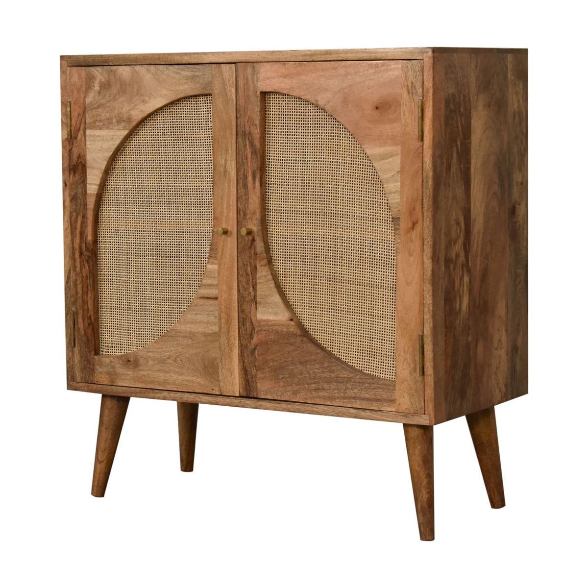 Leaf Sideboard Cabinet Rattan & Mango Wood