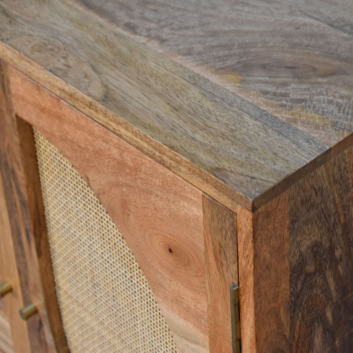 Leaf Sideboard Cabinet Rattan & Mango Wood