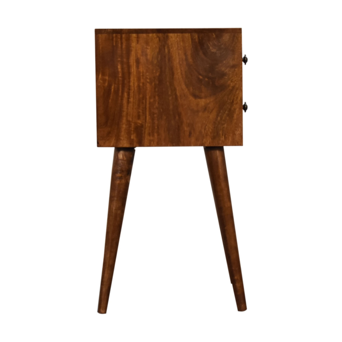 Mini 2 Drawer Chestnut Mango Wood Bedside Table