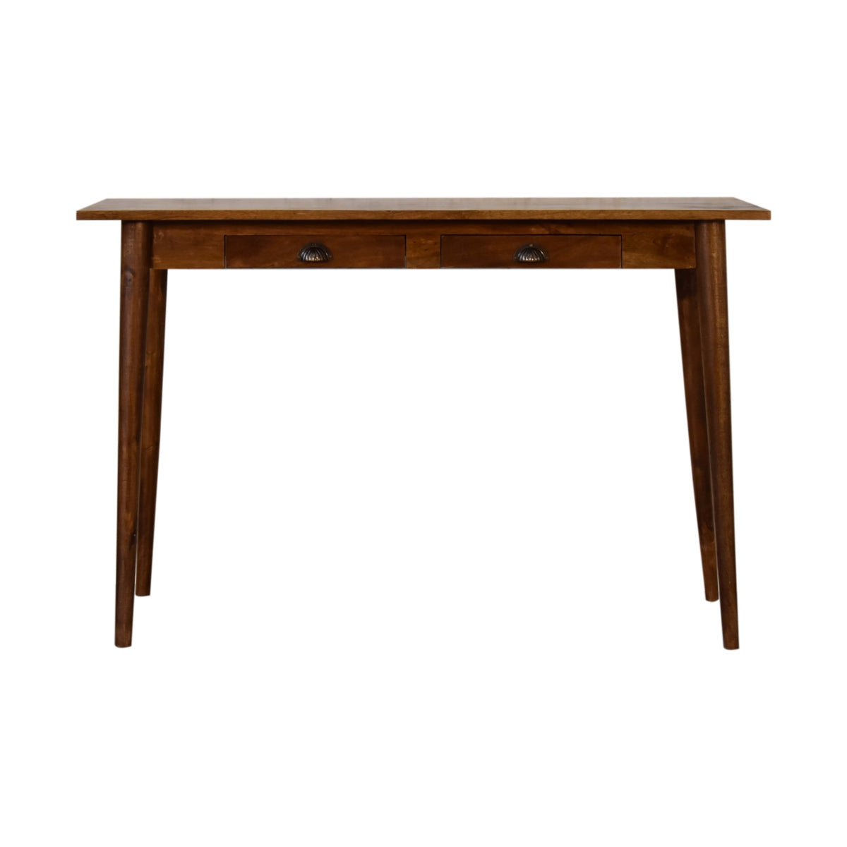 2 Drawer Mango Wood Chestnut Desk Table