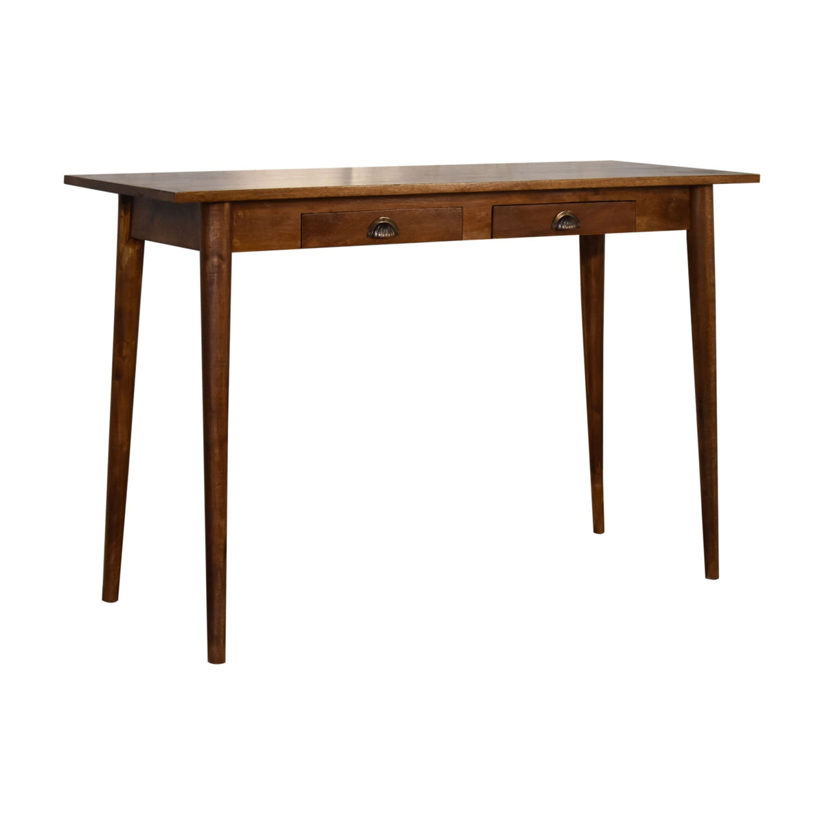 2 Drawer Mango Wood Chestnut Desk Table