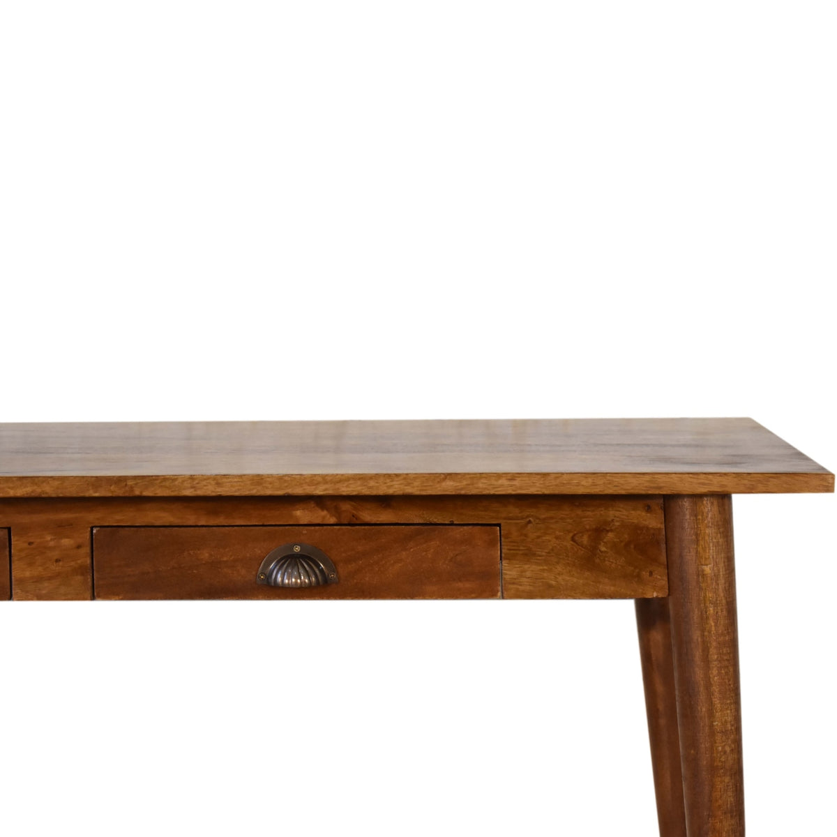 2 Drawer Mango Wood Chestnut Desk Table