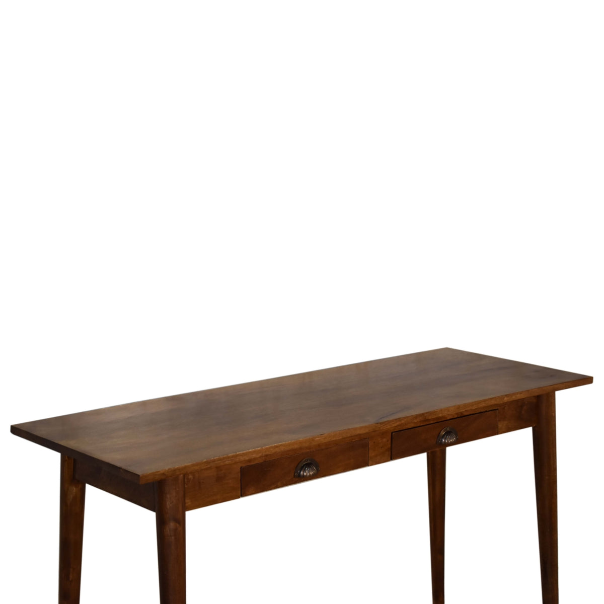 2 Drawer Mango Wood Chestnut Desk Table