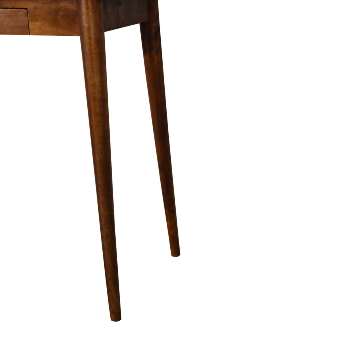 2 Drawer Mango Wood Chestnut Desk Table