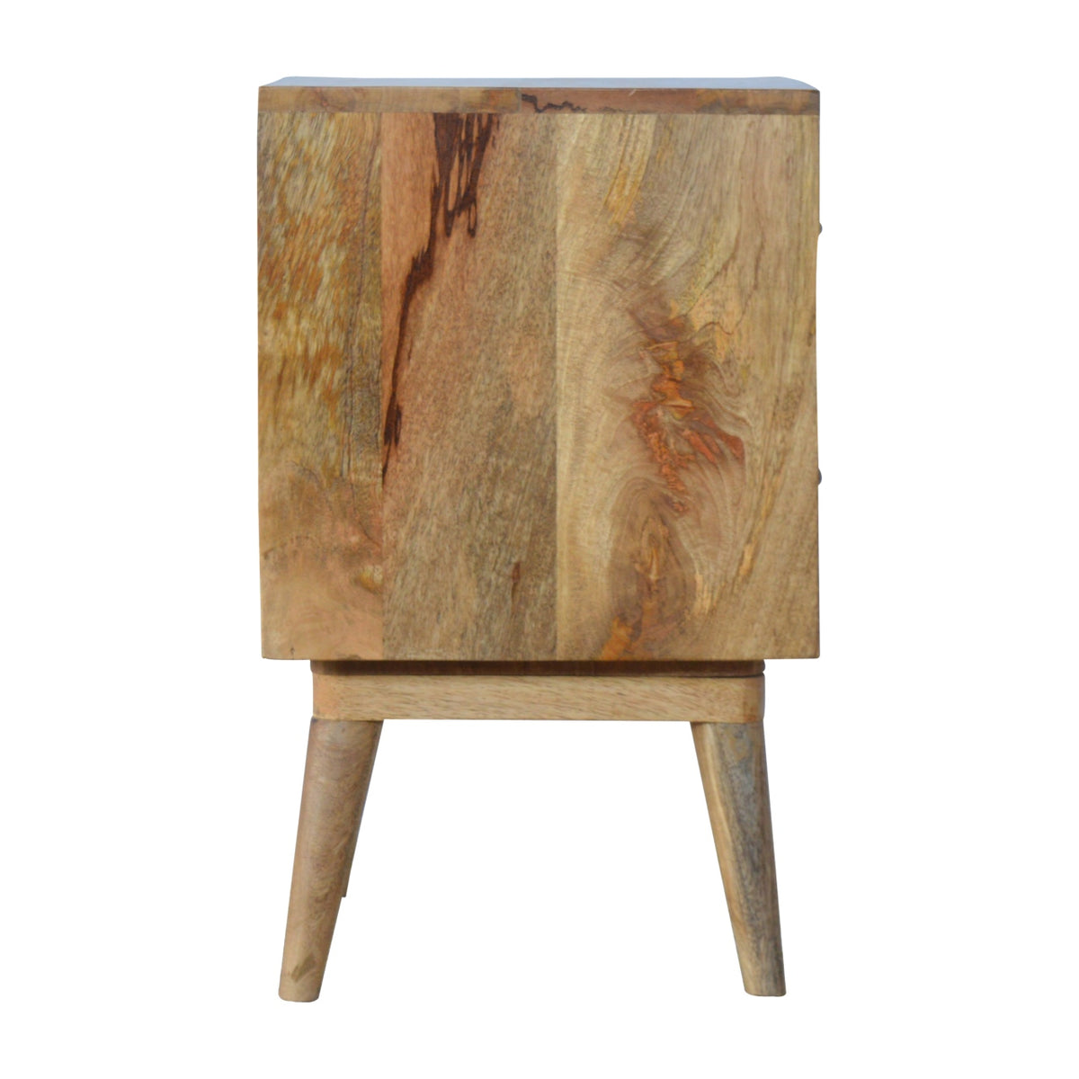 Pineapple Carve 2 Drawer Mango Wood Bedside Table