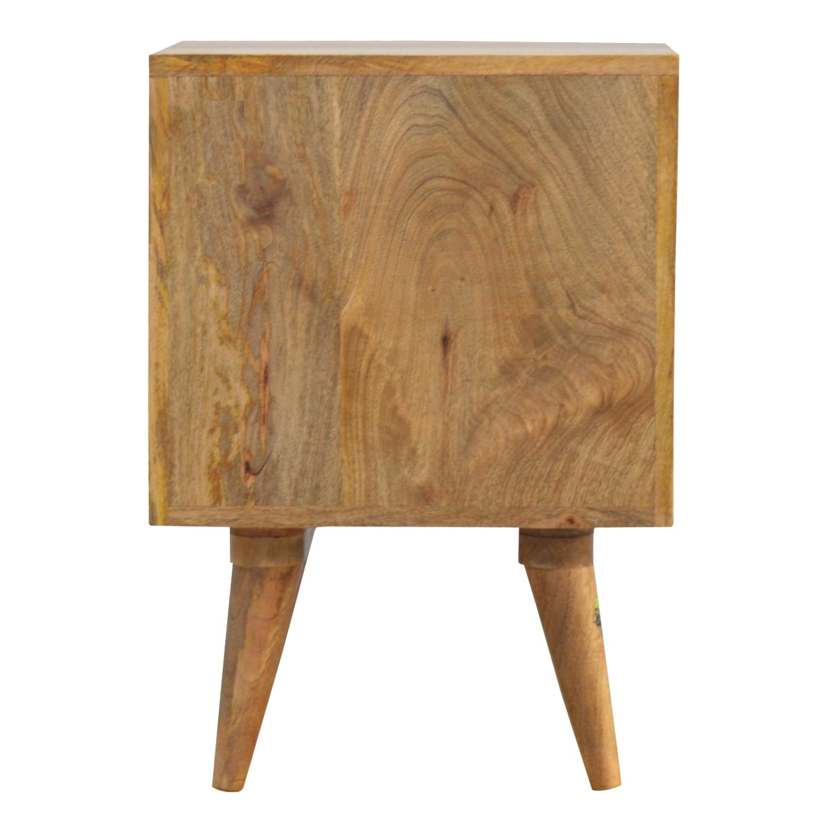 Pineapple Carve 2 Drawer Mango Wood Bedside Table