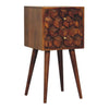 Chestnut Cube 2 Drawer Bedside Table